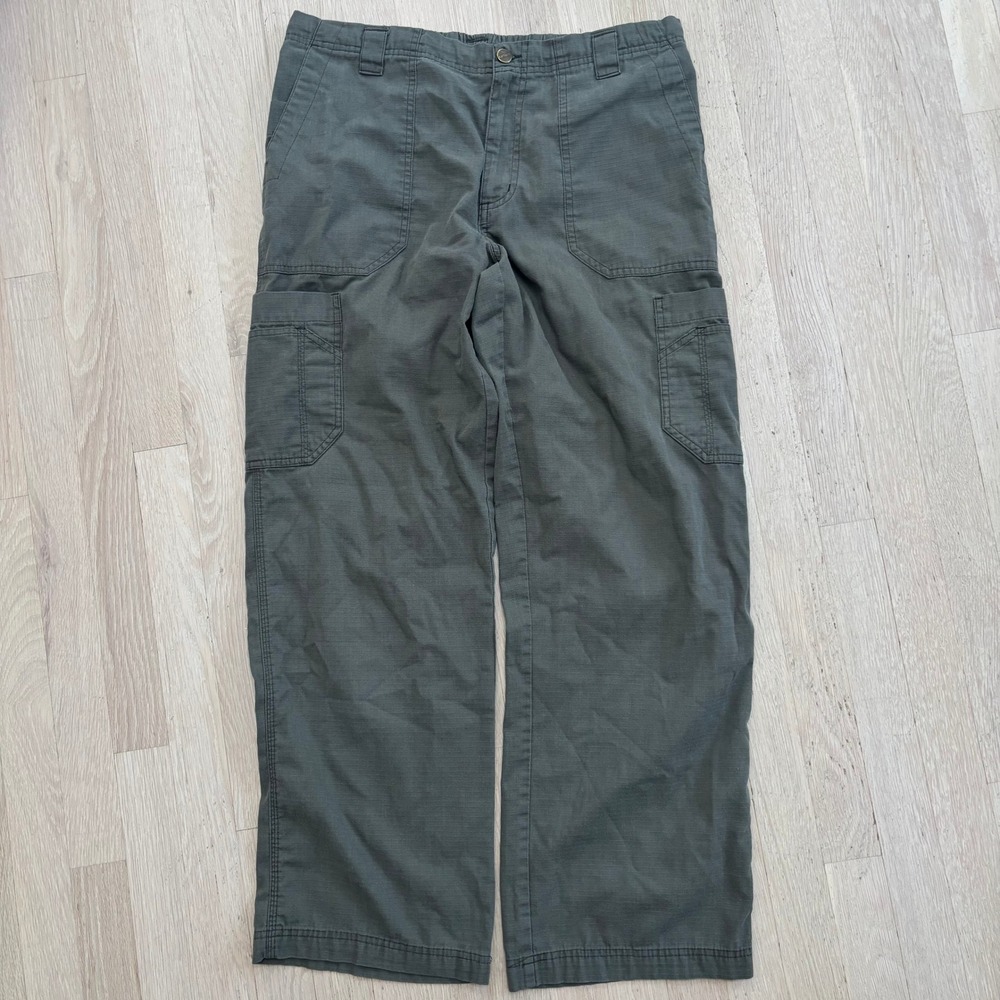 Carhartt Cargo Pants Mens Medium Gray Excellent Ripstop Utility Trousers